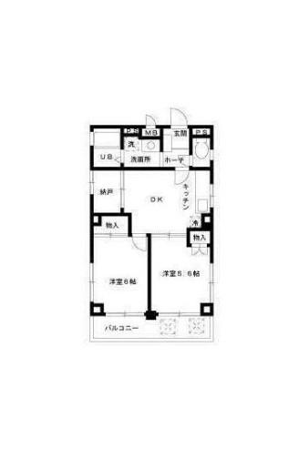 アンドウビル(2SLDK/3階)の間取り写真