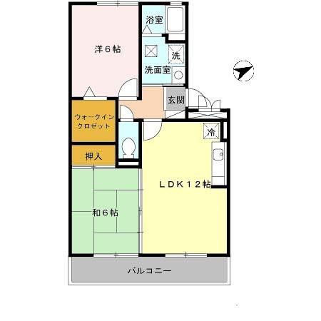 ファースト西浜(2LDK/2階)の間取り写真
