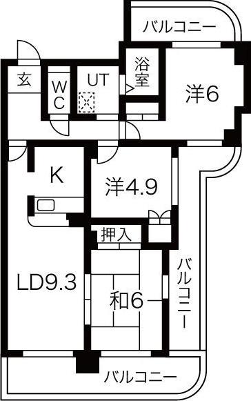 アネックス稲沢駅前(2LDK/7階)の間取り写真