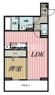 D-SOLACE末広4丁目(1LDK/2階)の間取り写真