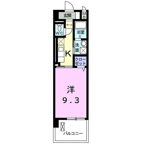 アンシャンテ(1K/2階)の間取り写真