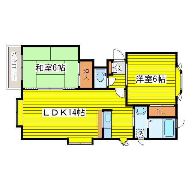 グランフォーレ(2LDK/3階)の間取り写真