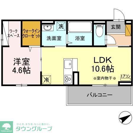エミネンス(1LDK/2階)の間取り写真