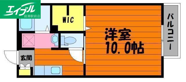 ソレジオ大島(1K/2階)の間取り写真