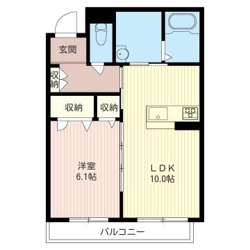 アヴァンセ・ア・グランD(1LDK/3階)の間取り写真