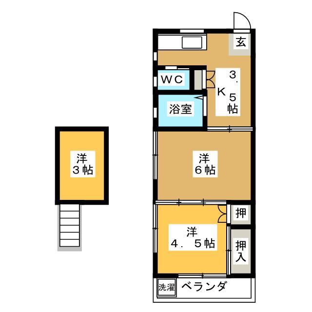 NTコーポ(2K/1階)の間取り写真