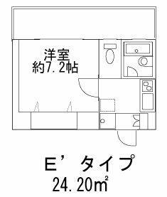 ヒューリックレジデンス参宮橋(1K/6階)の間取り写真