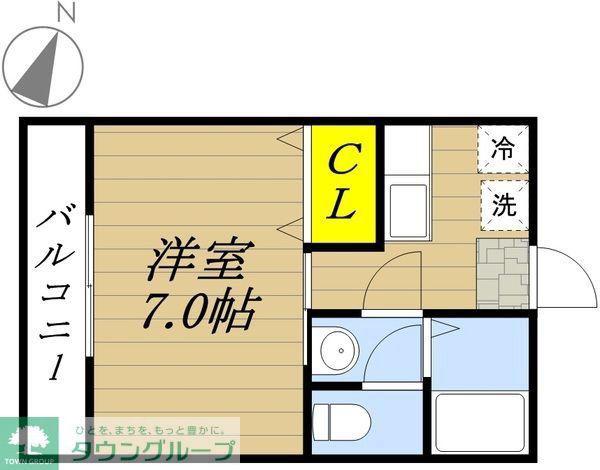 セントラルハイツNAKADA(1K/2階)の間取り写真