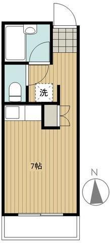ボヤージ(ワンルーム/2階)の間取り写真