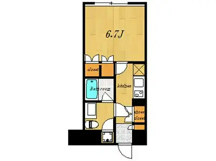 ディグニータ(1K/5階)の間取り写真