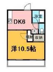 上東コーポ 東(1DK/2階)の間取り写真