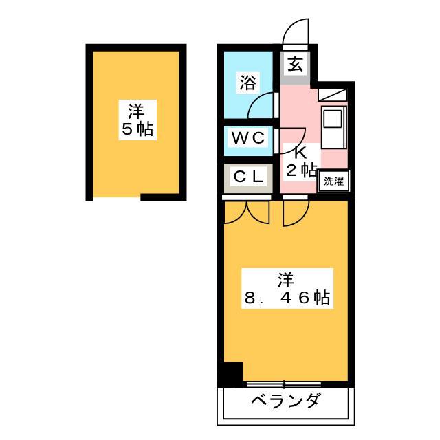クレオ舞浜II(1K/5階)の間取り写真