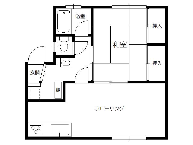 メゾンエトワール(1LDK/1階)の間取り写真