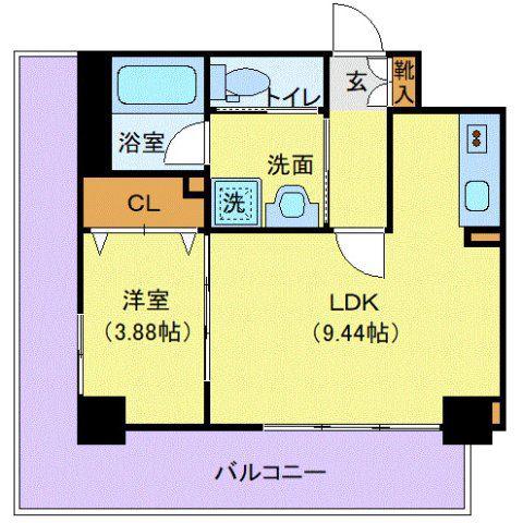 ルミエール日泉(1LDK/5階)の間取り写真