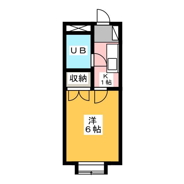 ハイツ亜巣実(1K/1階)の間取り写真