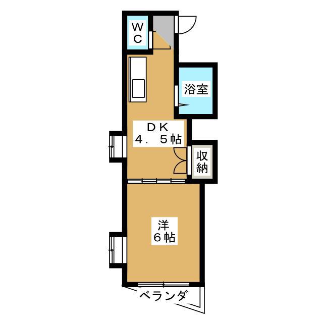 サンシャイン小泉(1DK/2階)の間取り写真