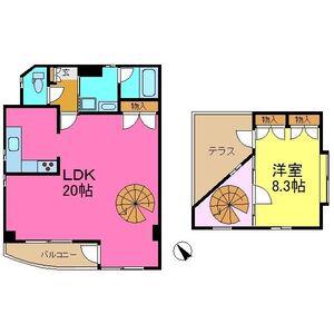 ローズガーデン楠元(1LDK/4階)の間取り写真