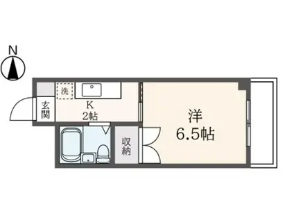 ニューハイム井上(1K/4階)の間取り写真