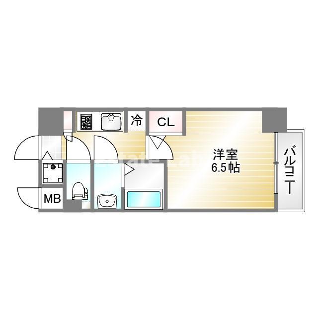 S-RESIDENCE神戸元町(1K/8階)の間取り写真