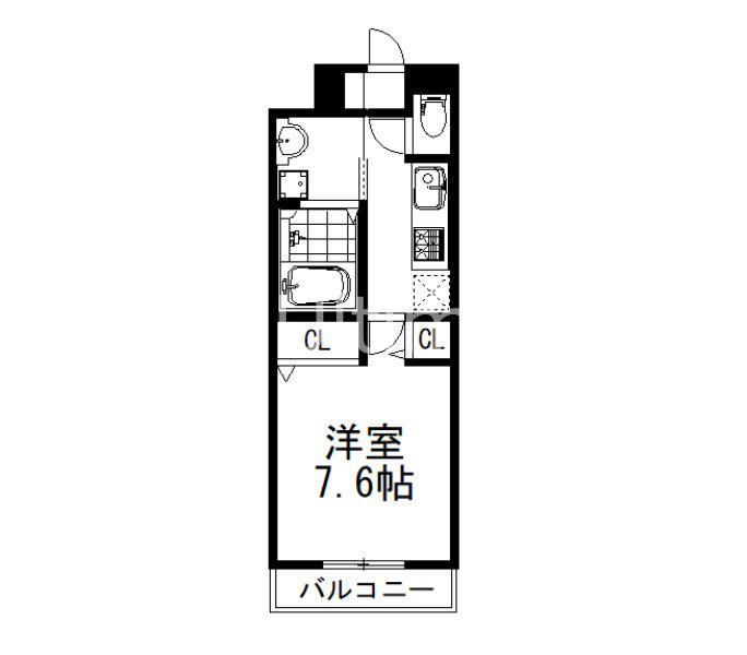 フリージア(1K/3階)の間取り写真