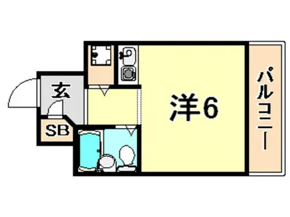 サンコート神戸(ワンルーム/8階)の間取り写真