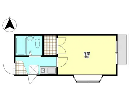 ブロリー(1K/2階)の間取り写真
