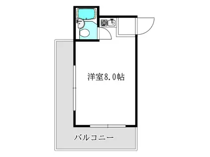 ノバカネイチ与力町(ワンルーム/1階)の間取り写真