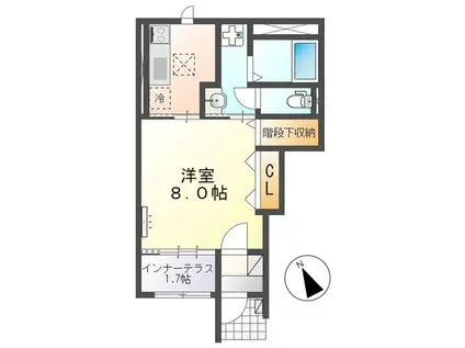 N・VERMEER (1K/1階)の間取り写真