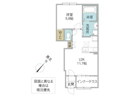 ETOILE(1LDK/1階)の間取り写真