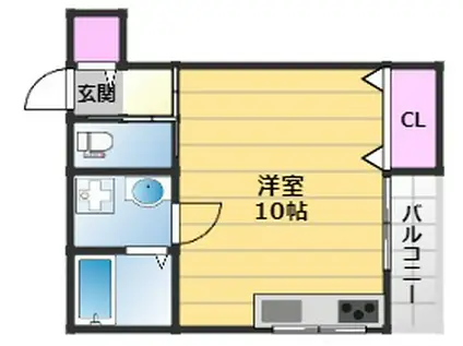 Fテラス南上町駅前(ワンルーム/2階)の間取り写真