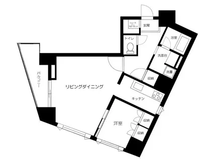 デルックス白山(1LDK/9階)の間取り写真