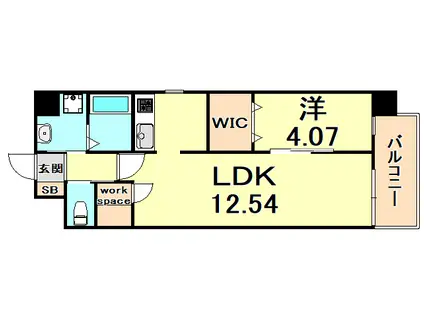 G-ラポート西宮(1LDK/7階)の間取り写真