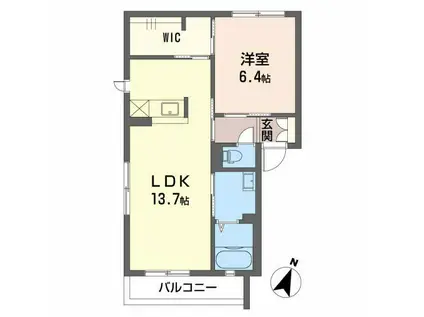 SGハウス鈴鹿 B棟(1LDK/2階)の間取り写真