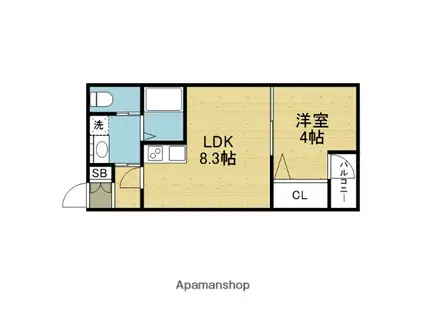 H-MAISON衣摺II(1LDK/1階)の間取り写真