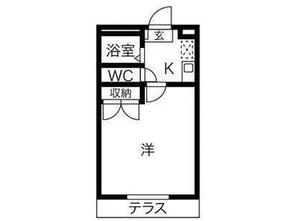 パレスノア(1K/2階)の間取り写真