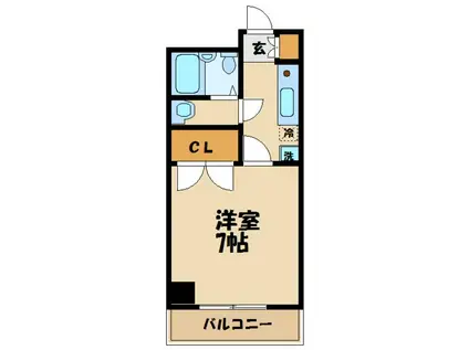 グランデュールアサノ(1K/4階)の間取り写真