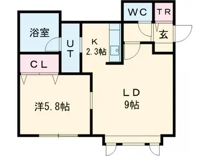 アリエッタI(1LDK/2階)の間取り写真