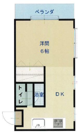 赤羽トナミビル(1DK/5階)の間取り写真