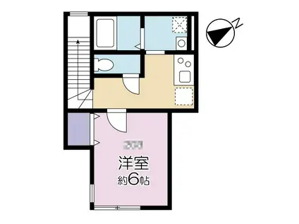 リヴェールK中井(1K/2階)の間取り写真