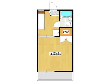 パークサイド岸(1K/2階)の間取り写真