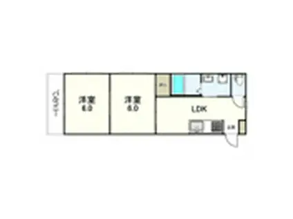 ラポールコーポI(2LDK/2階)の間取り写真