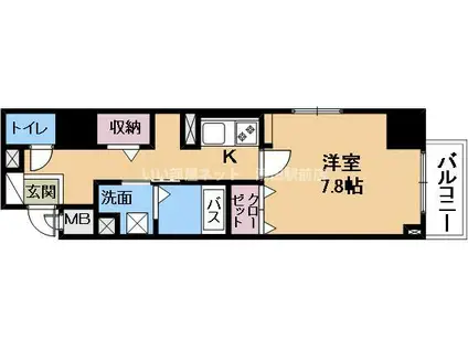 AZRESIDENCE草津本陣(1K/8階)の間取り写真