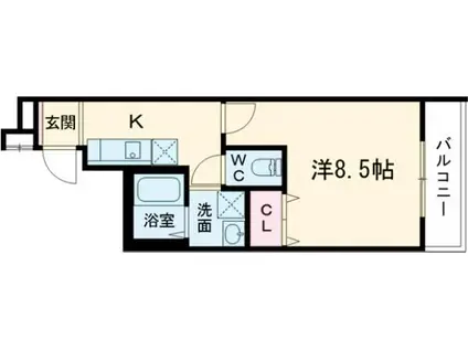 フジパレス弥刀駅北I番館(1K/1階)の間取り写真