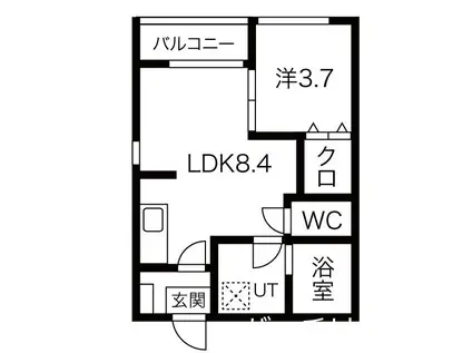ABISKOII(1LDK/3階)の間取り写真