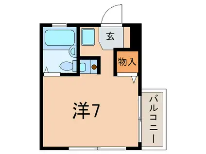 ミミレ芙蓉(ワンルーム/2階)の間取り写真