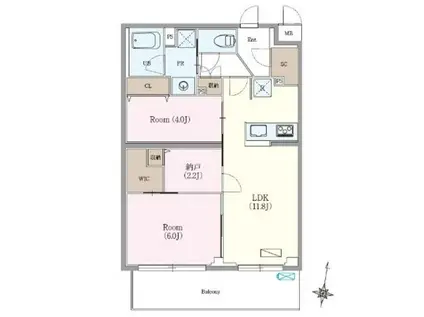 ロイジェント練馬高野台(2SLDK/3階)の間取り写真