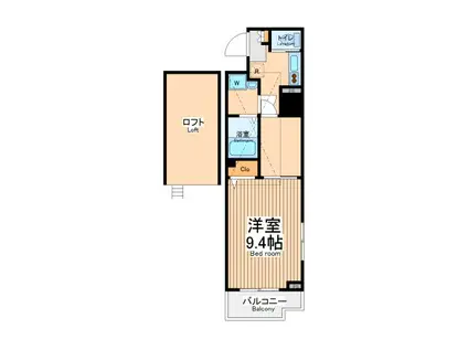 パワーハウスティーシー(1K/9階)の間取り写真