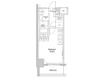ザ・パークハビオ東長崎(ワンルーム/5階)の間取り写真