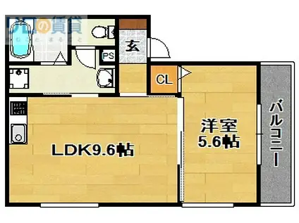 JINパレス井高野(1LDK/3階)の間取り写真