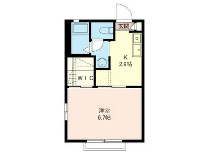 タウンコート鶴ヶ峰(1K/1階)の間取り写真